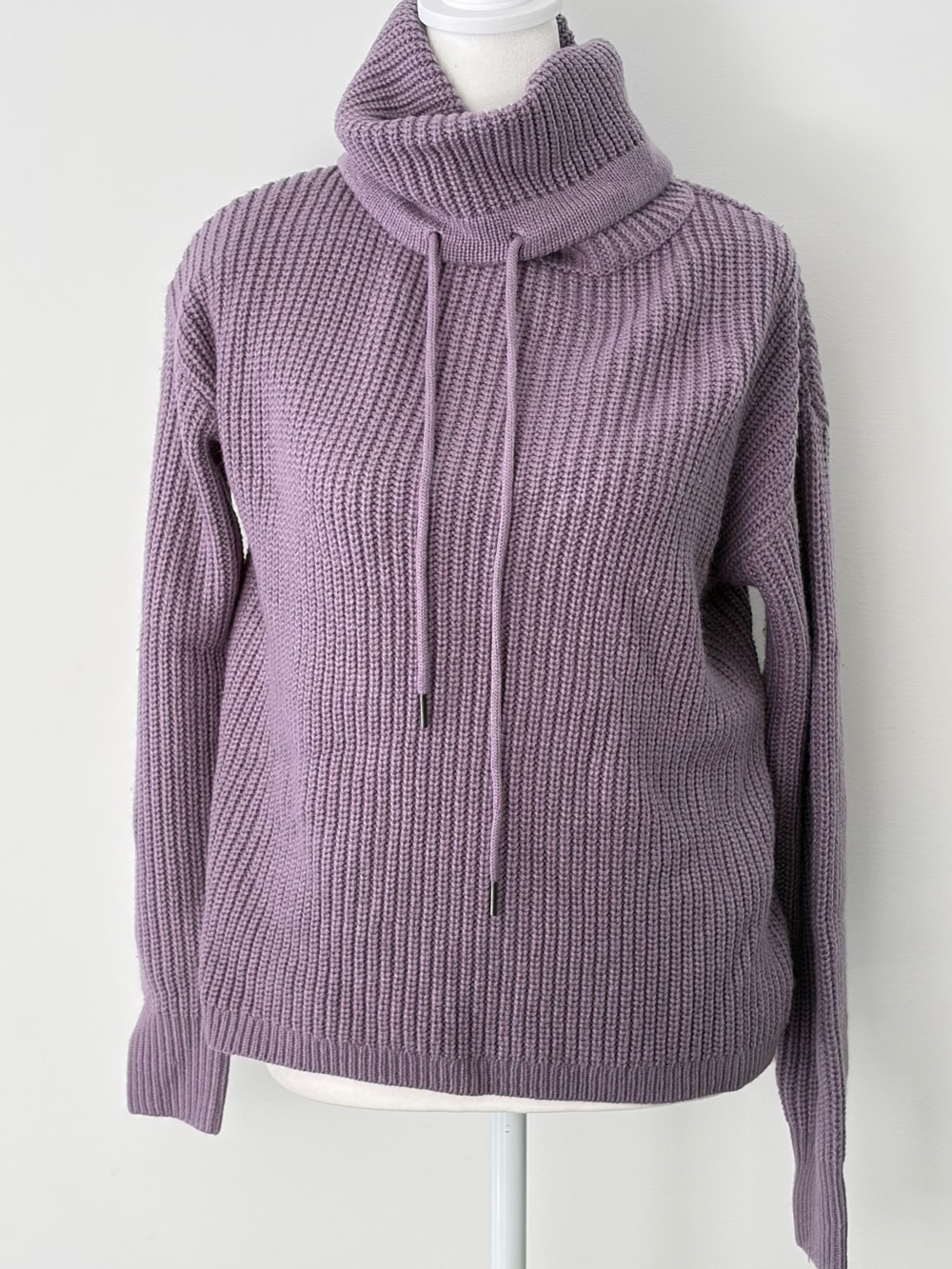 twik Lavender Purple Drawstring Turtleneck Sweater